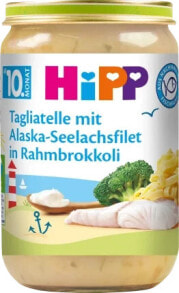 Купить детское питание HiPP: Menü Tagliatelle mit Alaska-Seelachsfilet in Rahmbrokkoli ab dem 10. Monat, 220 g