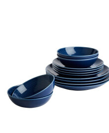 Royal Doulton maze Denim 12 Piece Dinnerware Set, Service for 4