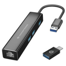 Купить uSB-концентраторы Conceptronic: USB-хаб на 3 порта Conceptronic DONN07BA Чёрный (1 штук)