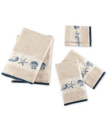 Madison Park cotton 6-Pc. Embroidered Bayside Jacquard Towel Set