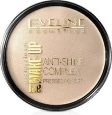Eveline Art Professional Make-up Anti Shine Complex Powder No.31 Transparent  Прессованная пудра эффективно матирует и выравнивает цвет лица 14 г