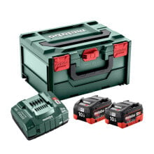 Metabo Basis-Set 2x 18V LiHD 10,0 Ah mit Ladegerät ASC 145 in metaBOX (685142000)