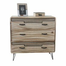 Chest of drawers DKD Home Decor Natural Black Paolownia wood (80 x 38 x 79 cm)