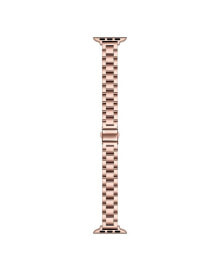 Posh Tech sloan Skinny Rose Gold Plated Stainless Steel Alloy Link Band for Apple Watch, 42mm-44mm