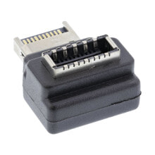 USB 3.2 adapter internal - front panel USB-E male to USB-E female 90°