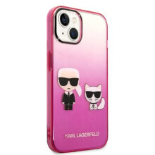 KARL LAGERFELD Klhcp14Mtgkcp iPhone 14 Plus15 Plus 6.7 Gradient Ikonik Karl&Choupette phone case