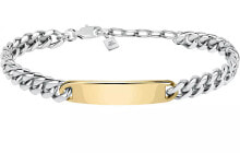Мужские браслеты-цепочки мужской браслет-цепочка стальной Morellato Timeless bicolor bracelet made of Catene SATX15 steel