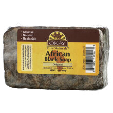 Кусковое мыло Okay Pure Naturals, Африканское черное мыло, оригинальное, 156 г (5,5 унции)