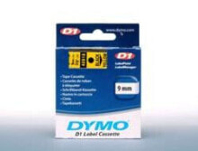 DYMO D1 -Standard Labels - Black on Yellow - 9mm x 7m S0720730