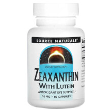 Лютеин, зеаксантин Source Naturals, Zeaxanthin with Lutein, 10 mg, 60 Capsules
