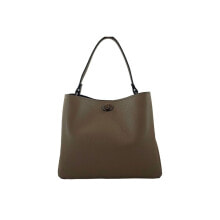 Женская сумка объемная кожаная коричневая с ручкой сверху Barberini's