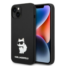 KARL LAGERFELD Klhcp14Msnchbck iPhone 14 Plus15 Plus 6.7 Silicone Choupette phone case