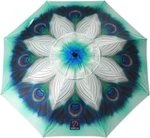 Beach parasol Green Ø 180 cm SPF50+ Peacock