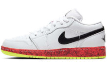 Jordan Air Jordan 1 Low 低帮 复古篮球鞋 GS 白色 / Кроссовки Jordan Air Jordan 1 Low GS CV9548-100