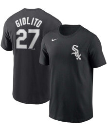 Nike men's Lucas Giolito Black Chicago White Sox Name Number T-shirt