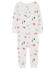 Baby 1-Piece ChristmasThermal Footless Pajamas