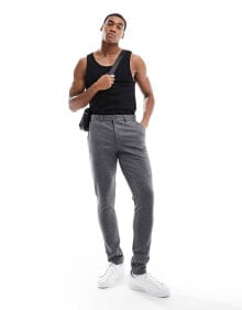 Купить мужские брюки Jack & Jones: Jack & Jones Premium slim fit jersey suit trouser in grey