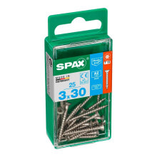 SPAX A2 Inox 3.0x30 mm Flat Head Wood Screw 25 Units