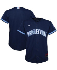 Youth Boys Navy Chicago Cubs 2021 City Connect Replica Jersey