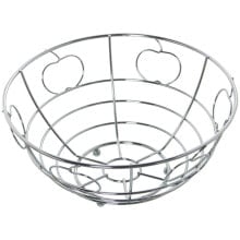 Fruit Bowl Alexandra House Living Silver Metal Chromed 24 x 12 x 24 cm