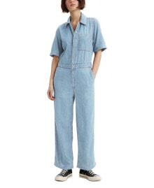 Levi's women's Cotton Short-Sleeve Heritage Jumpsuit