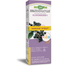 Витамины и БАДы для укрепления иммунитета Nature's Way Sambucus Kids Syrup Berry Стандартизированный экстракт бузины для детей 240 мл