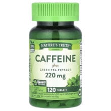 Caffeine Plus Green Tea Extract, 220 mg, 120 Tablets