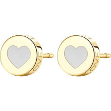 Ювелирные серьги Matching steel earrings with heart Click SCK53