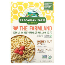 Готовые завтраки, мюсли, гранола Cascadian Farm, Органические, кружочки медового ореха, 269 г (9,5 унций)