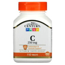 Витамин C 21st Century, Витамин C, 250 мг, 110 таблеток
