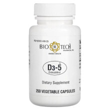 Bio Tech Pharmacal, Inc, D3-5 Cholecalciferol, 250 Vegetable Capsules