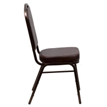 Flash Furniture hercules Series Crown Back Stacking Banquet Chair In Brown Vinyl - Copper Vein Frame