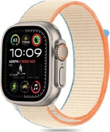 Tech-Protect TECH-PROTECT NYLON APPLE WATCH 6 / 7 / 8 / 9 / 10 / SE / ULTRA 1 / 2 (44 / 45 / 46 / 49 MM) CREAM