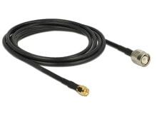 Комплектующие для телекоммуникационных шкафов и стоек deLOCK 89506 коаксиальный кабель 2,5 m TNC SMA CFD200 Черный