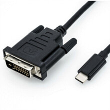 ROLINE 11.04.5831 видео кабель адаптер 2 m USB Type-C DVI Черный