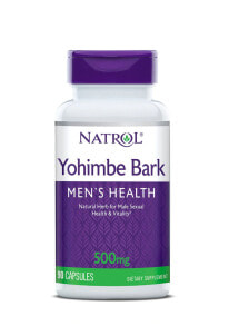 Витамины и БАДы для мужчин Natrol Yohimbe Bark Кора йохимбе 500 мг 90 капсул