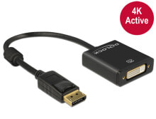 DeLOCK 62599 кабельный разъем/переходник Displayport 1.2 DVI-I 24+5 Черный