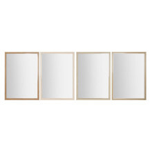 Wall mirror Home ESPRIT White Brown Beige Grey Crystal polystyrene 66 x 2 x 92 cm (4 Units)