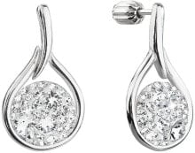 Женские ювелирные серьги classic silver earrings with Swarovski 31305.1