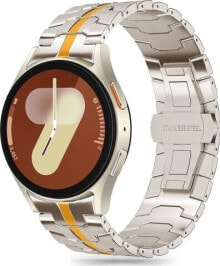 Tech-Protect TECH-PROTECT STAINLESS LINE SAMSUNG GALAXY WATCH 4 / 5 / 5 PRO / 6 / 7 / FE TITANIUM/ORANGE