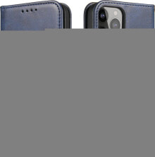 Hurtel Magnet Case etui Samsung Galaxy S23 Ultra pokrowiec z klapką portfel podstawka niebieskie