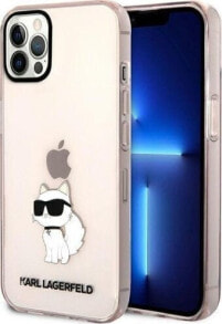 Karl Lagerfeld Etui Karl Lagerfeld KLHCP12MHNCHTCP Apple iPhone 12/12 Pro różowy/pink hardcase Ikonik Choupette