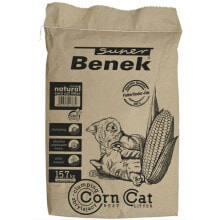 Купить товары для кошек Super Benek: Зеленый подстилка для кошек Super Benek Super Benek CORN 25 L