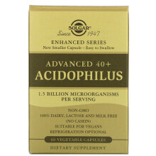Пребиотики и пробиотики Solgar, Advanced 40+ Acidophilus, 60 растительных капсул