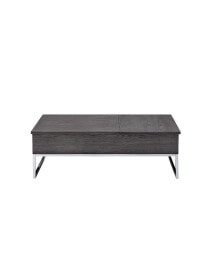 Simplie Fun iban - Coffee Table w/Lift Top, Gray Oak & Chrome