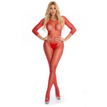 Bodystocking Pink Lipstick Red (M/L)