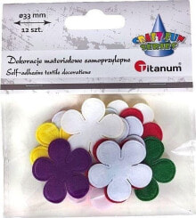 Titanum Dekoracje samoprzylepne kwiatki mix 12szt