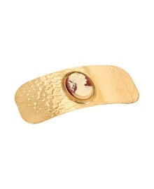 Women's Gold-Tone Carnelian Faux Cameo Hair Barrette