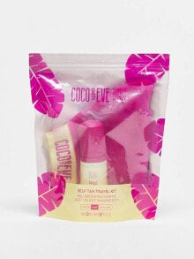 Купить средства по уходу за лицом для мужчин Coco & Eve: Coco & Eve Self Tan Travel Kit Dark (Save 20%)