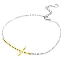 Женские браслеты fashion bicolor bracelet cross B0000436